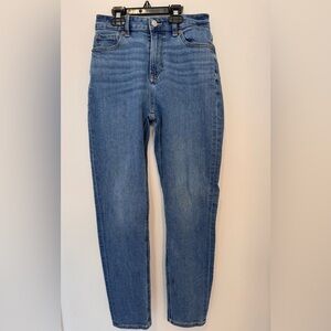 American Eagle Women’s Sz 0 Blue Mom Jeans Classic Style Stretch